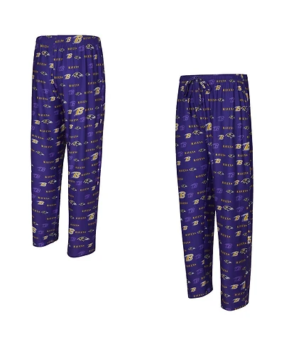 Concepts Sport Men's Purple Baltimore Ravens Mosaic All Over Print Pants