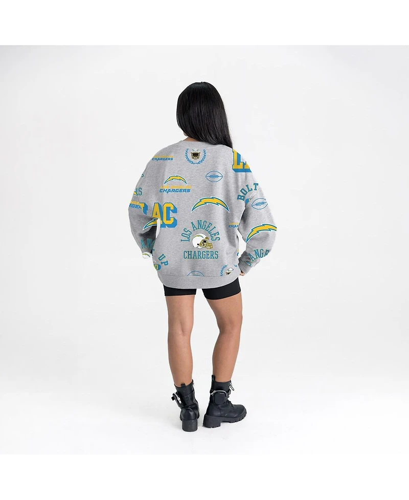 Gameday Couture Women's Heather Gray Los Angeles Chargers Always On Repeat Fleece Sweatshirt