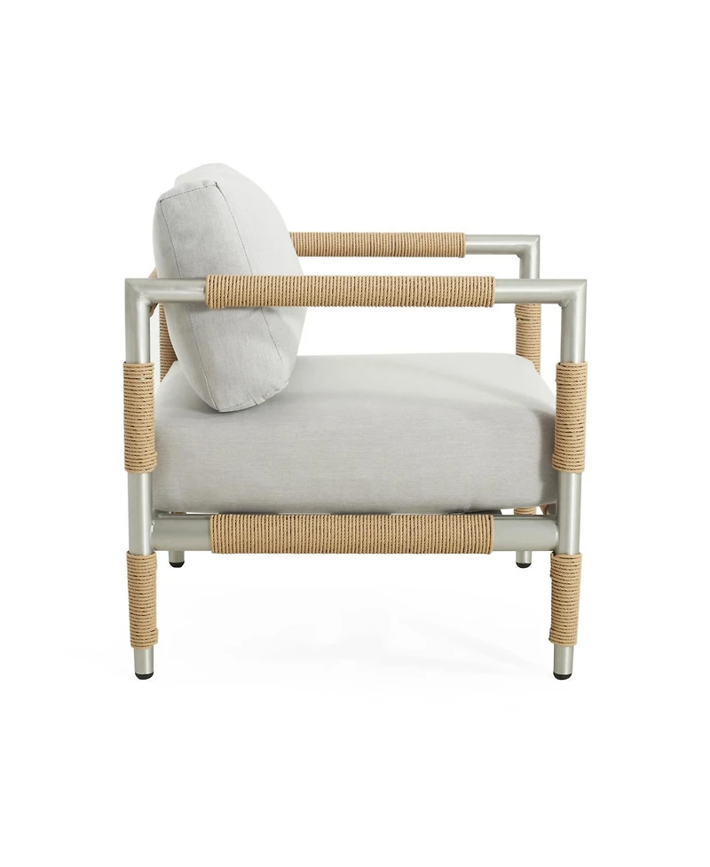 Streamdale Furniture Oriana Aluminum Outdoor Patio Armchair with Cushions