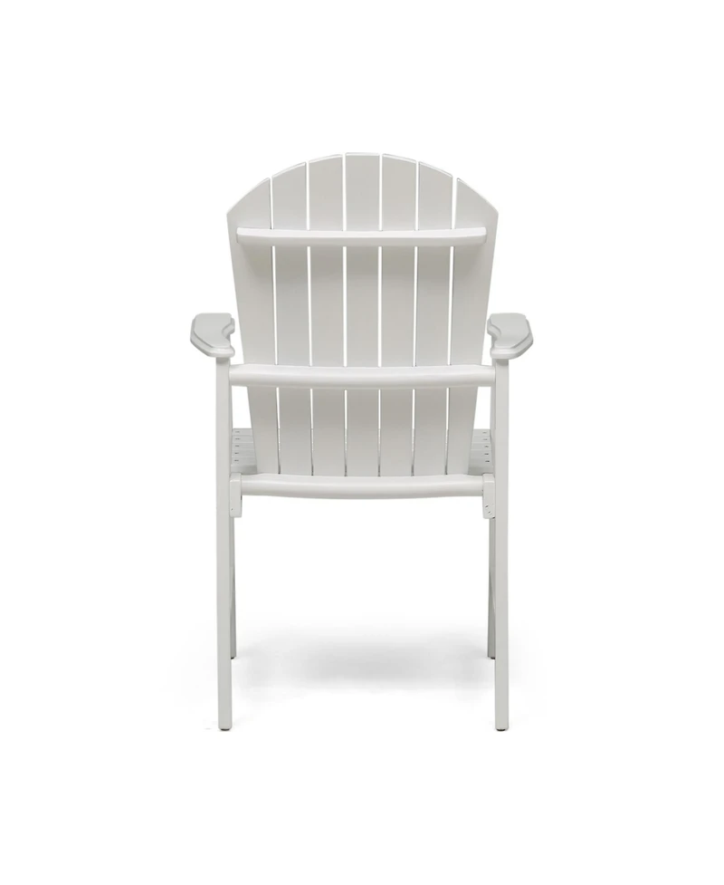 Streamdale Furniture Acacia Wood Adirondack Dining Chairs (Set of 2), White