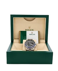 Pre-Owned Rolex Oyster Perpetual Date Gmt-Master Ii Batman Automatic Watch in Stainless Steel and Cerachrom 40mm
