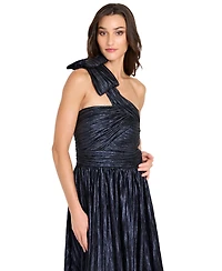 Tahari Asl Women's One-Shoulder Crinkle Gown