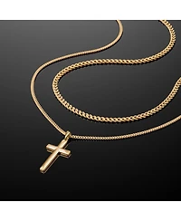 Vincero Men's Gold Cross Pendant Necklace in Stainless Steel, 22"