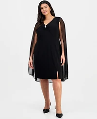 Connected Plus Capelet Sheath Dress