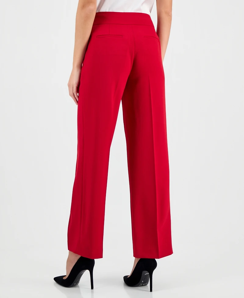 Kasper Women's High Rise Wide-Leg Pants
