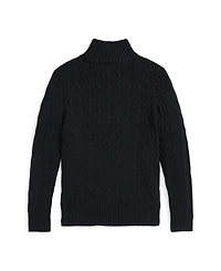 Polo Ralph Lauren Big Boys Cable-Knit Cotton Quarter-Zip Sweater