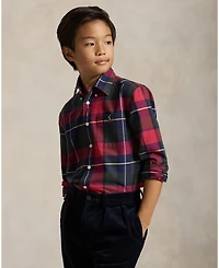 Polo Ralph Lauren Boys 8-20 Plaid Long Sleeves Oxford Shirt