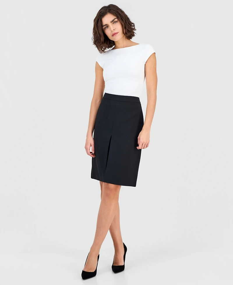 Kasper Women's Box-Pleat Pencil Skirt, Regular & Petite