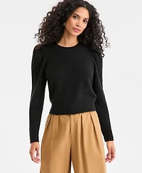 On 34th Women's Puff-Sleeve Crewneck Sweater, Macy's Exclusive