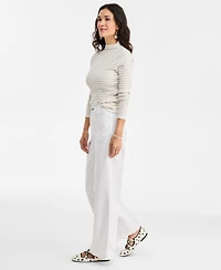 On 34th Women's Patch Pocket High Rise Wide-Leg Jeans, Macy's Exclusive