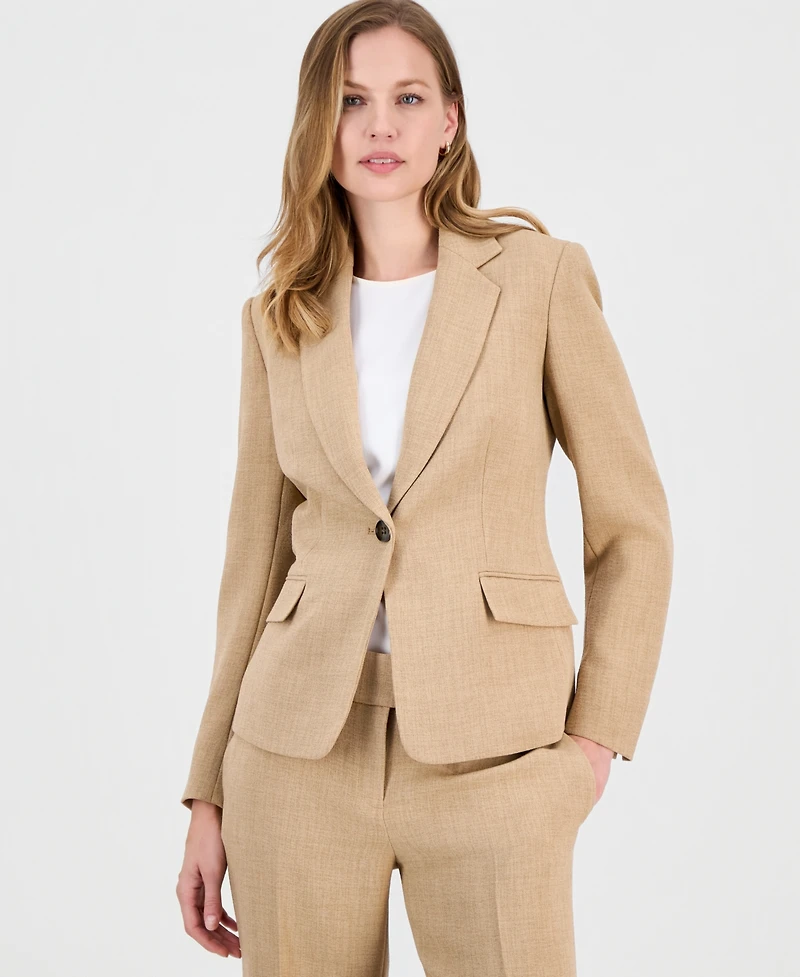 Kasper Women's Notched Collar One-Button Blazer