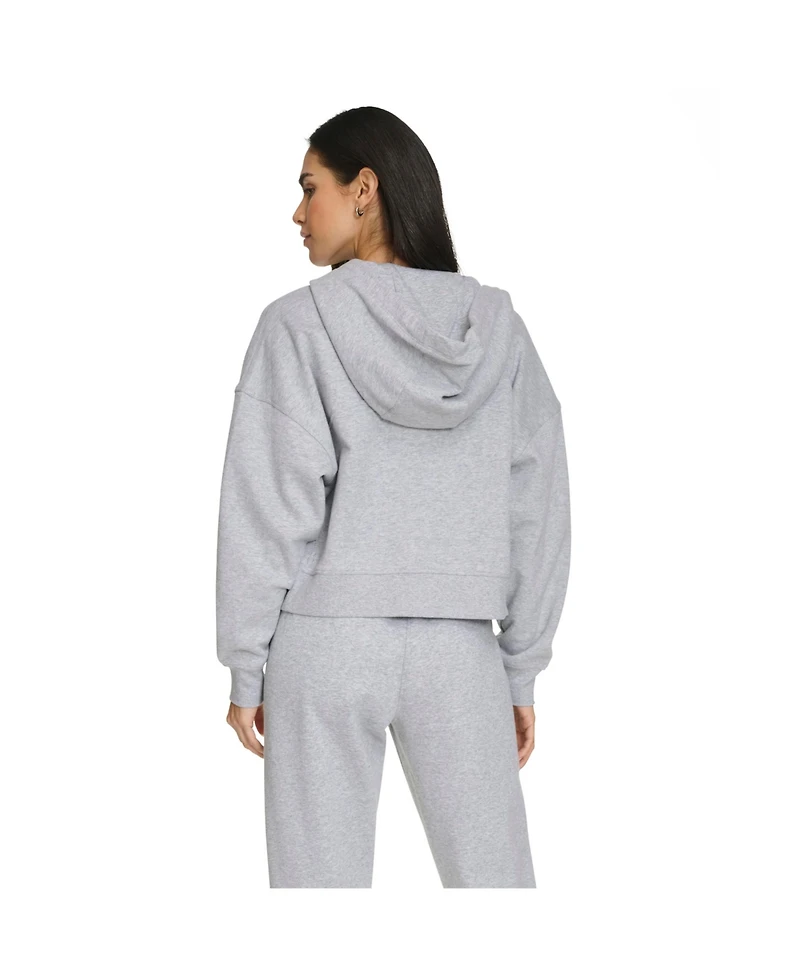 Calvin Klein Women's Fleece Crop Zip-Front Long-Sleeve Hoodie
