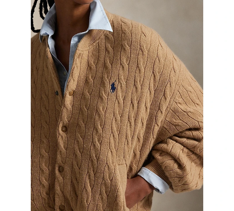 Polo Ralph Lauren Women's Cable Bomber Jacket