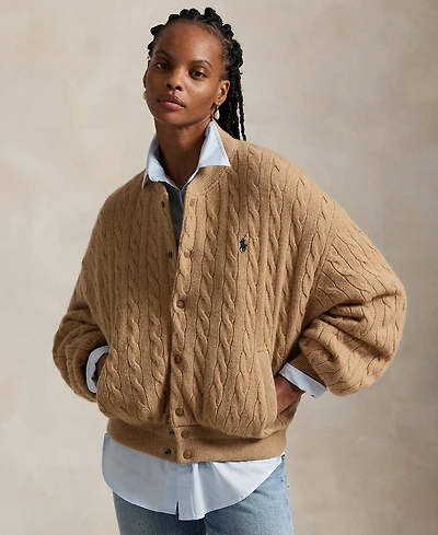 Polo Ralph Lauren Women's Cable Bomber Jacket
