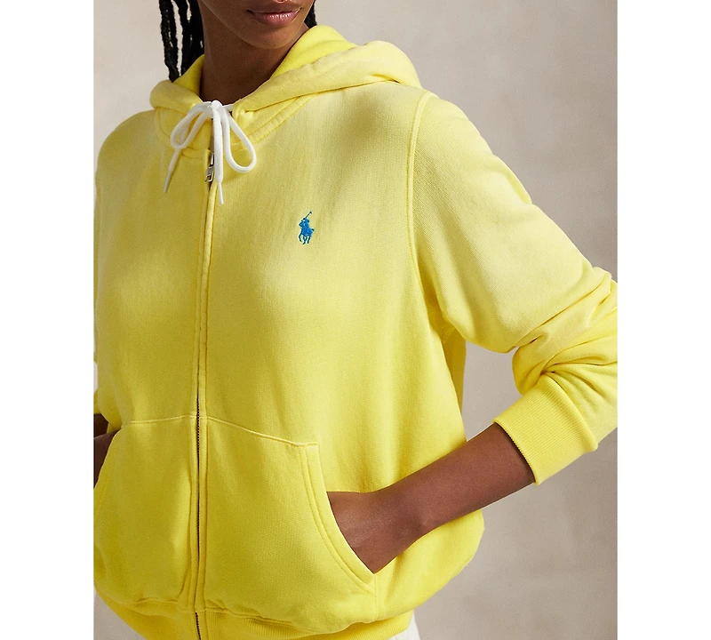 Polo Ralph Lauren Women's Lightweight Fleece Full-Zip Hoodie Sweatshirt