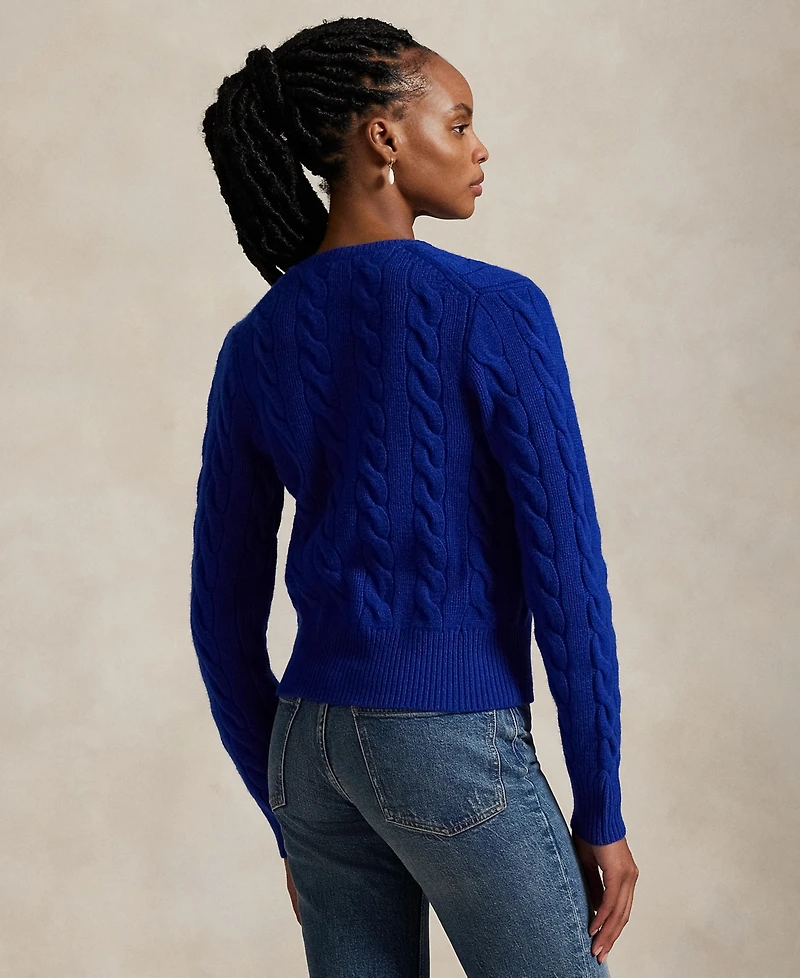 Polo Ralph Lauren Women's Cable-Knit Wool-Cashmere Cardigan Sweater