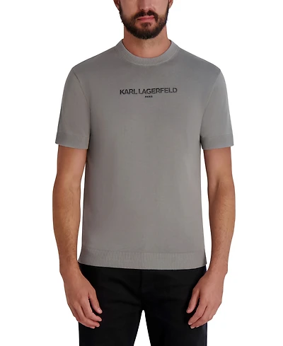 Karl Lagerfeld Paris Men's Short Sleeve Sweater T-Shirt