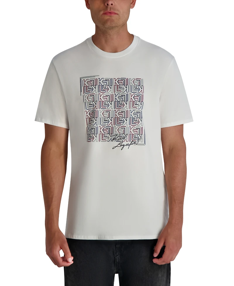 Karl Lagerfeld Paris Men's Kl Squared Print T-Shirt