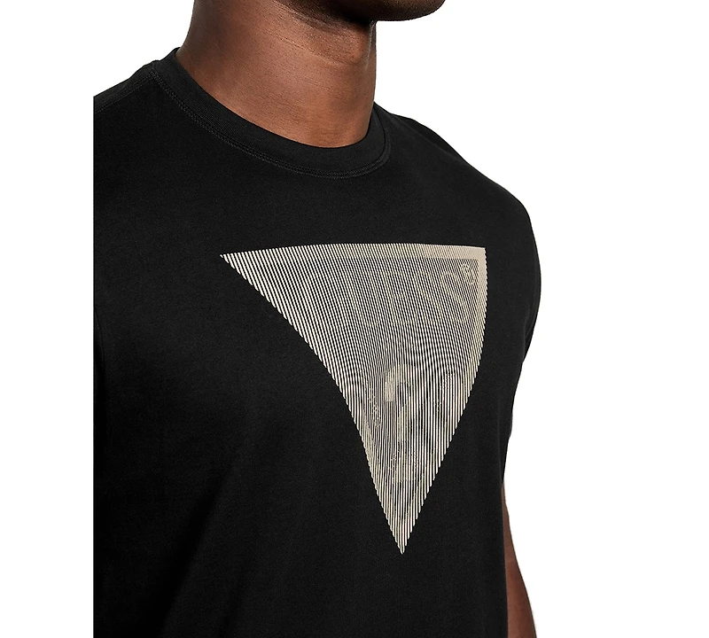Guess Triangle Logo Short Sleeve Crewneck T-Shirt