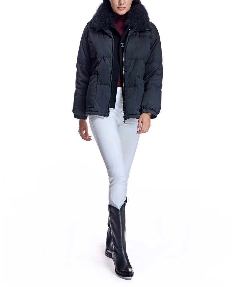 Julia & Stella by Maximilian Women's Fur-Trimmed Puffer