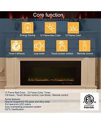42''Classic Built-in or Wall-Mounted Direct Vent Electric Fireplace