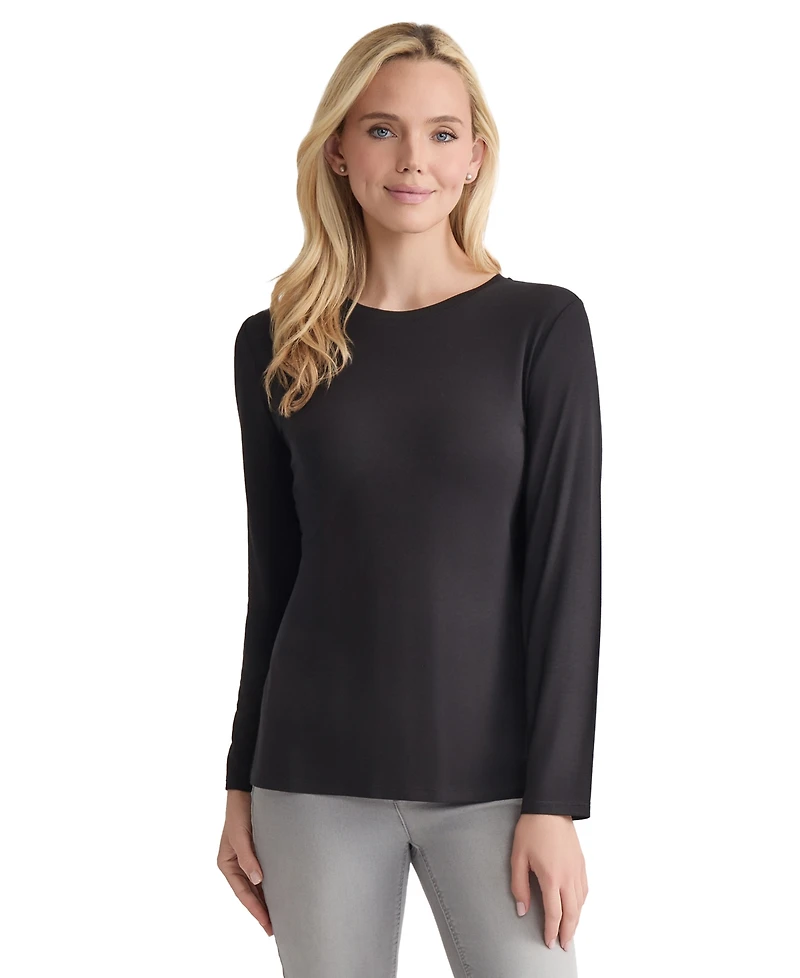 Jones New York Women's Long Sleeve Crewneck Top