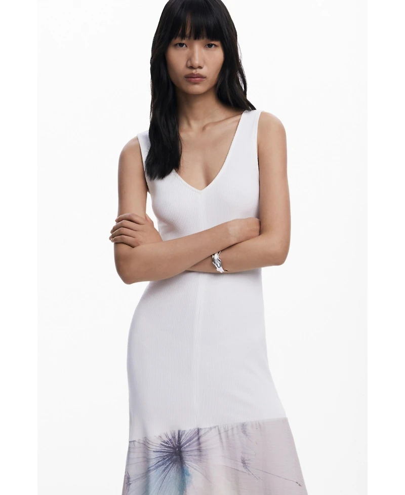 Desigual Women's V-neck combined dress