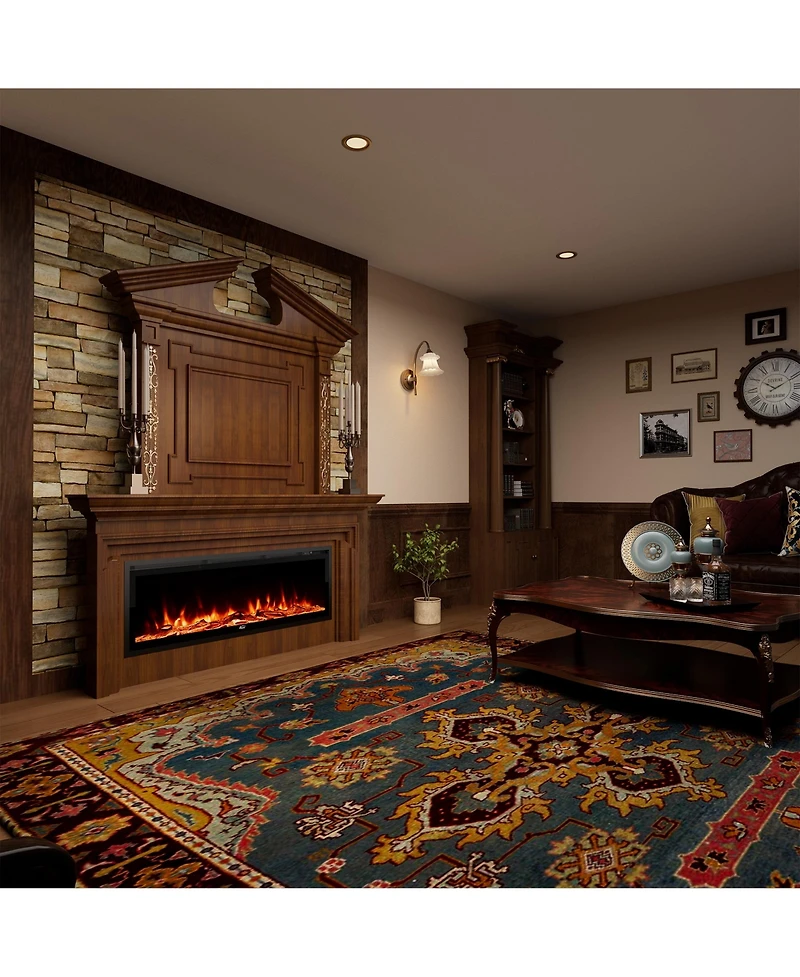 Wall-mounted Freestanding Electric Fireplace