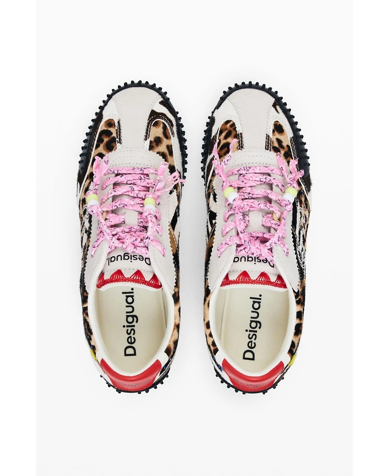 Desigual Women's Patchwork animal print sneakers
