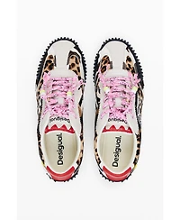 Desigual Women's Patchwork animal print sneakers