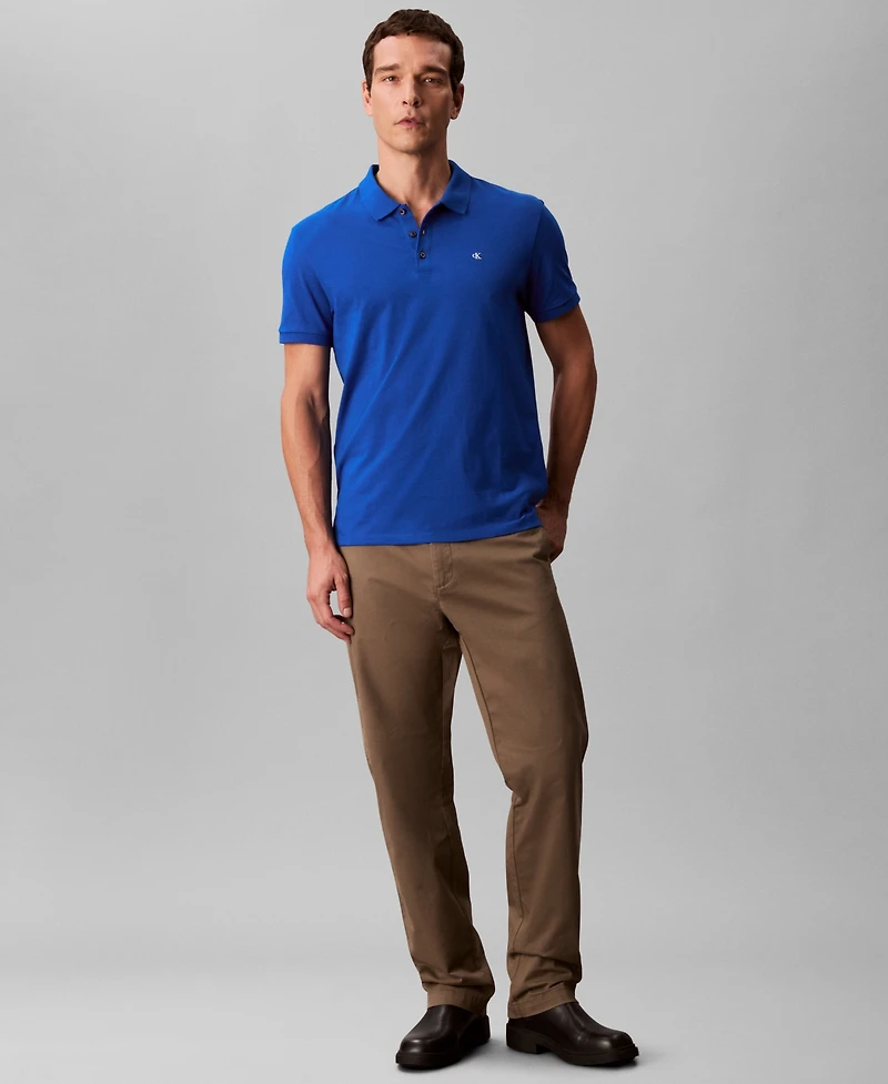 Calvin Klein Men's Short Sleeve Solid Polo Shirt
