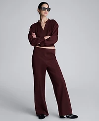 Kenneth Cole Women's High Rise Hollywood Waist Wide Pants