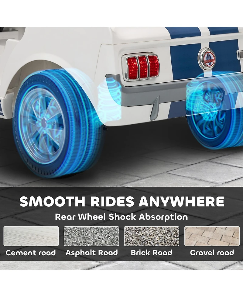 Qaba 12V Battery Powe Electric Vehicle, Licensed Kids Ride On Car,