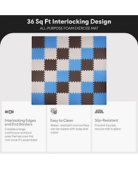 BalanceFrom Fitness 36 Tile Thick Interlocking Puzzle Foam Exercise Play Mat