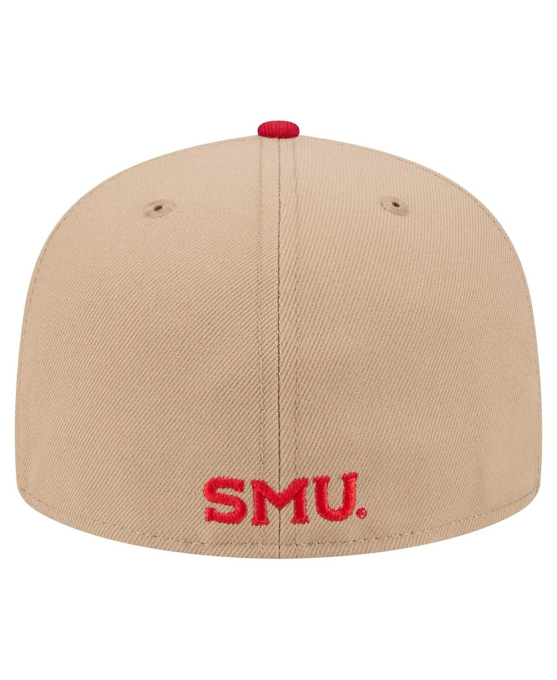 New Era Men's Khaki Smu Mustangs Two-Tone 59FIFTY Fitted Hat