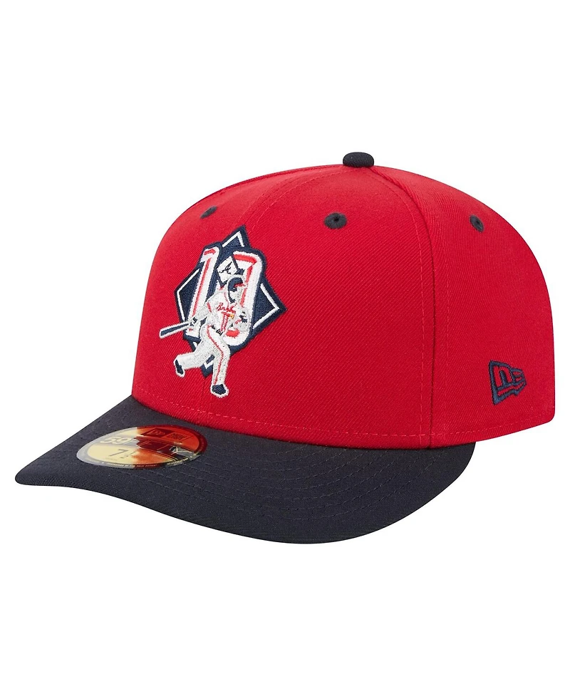 New Era Men's Chipper Jones Red Atlanta Braves 59FIFTY Fitted Hat