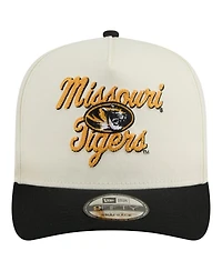 New Era Men's Cream/Black Missouri Tigers Vintage Chainstitch 9FIFTY A-Frame Snapback Hat