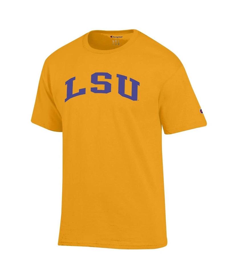 Champion Men's Gold Lsu Tigers Basic Arch T-Shirt