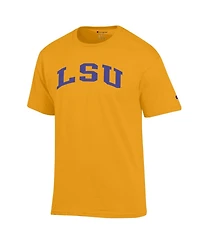 Champion Men's Gold Lsu Tigers Basic Arch T-Shirt