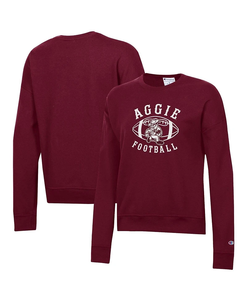 Champion Women's Maroon Texas A&M Aggies Ol' Sarge Fleece Crewneck Pullover Sweatshirt