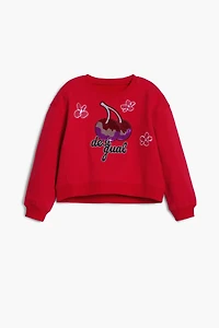 Desigual Girls's Sequin cherry sweatshirt
