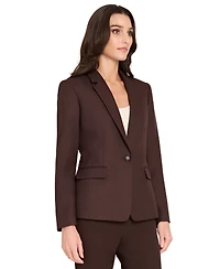 Tahari Asl Women's Herringbone Peak Lapel Blazer