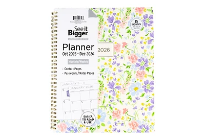 See It Bigger 15 Monthly Weekly Planner