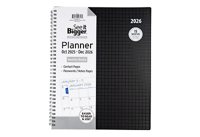 See It Bigger Large 15 Monthly Weekly Planner