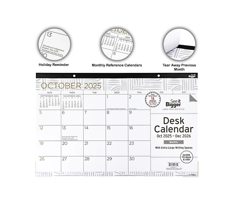 See It Bigger Desk Pad Calendar 11x17"