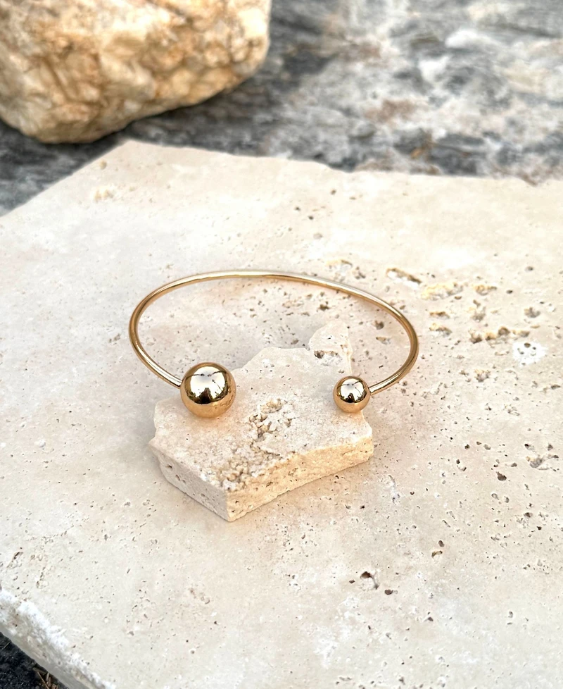 Adornia Gold Spheres Cuff Bracelet
