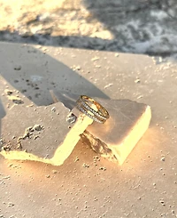 Adornia Gold Cz Double Band Ring