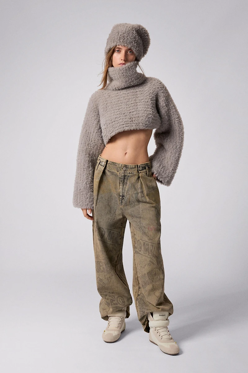 Desigual Women's Lettering denim pants