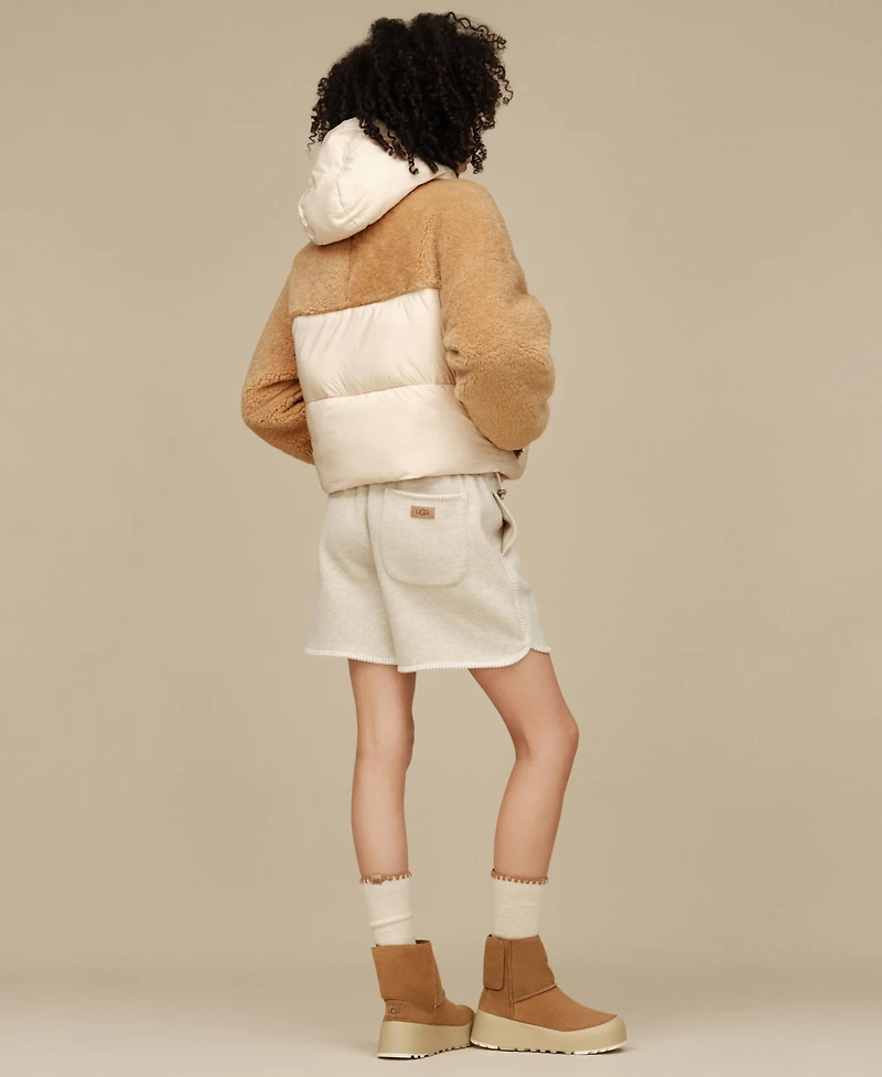 Ugg Women's Mykah Braid Trim Raglan Sleeve Puffer Jacket