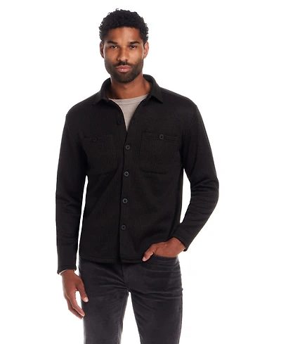 Weatherproof Vintage Men's Textured Knit Shirt Jacket